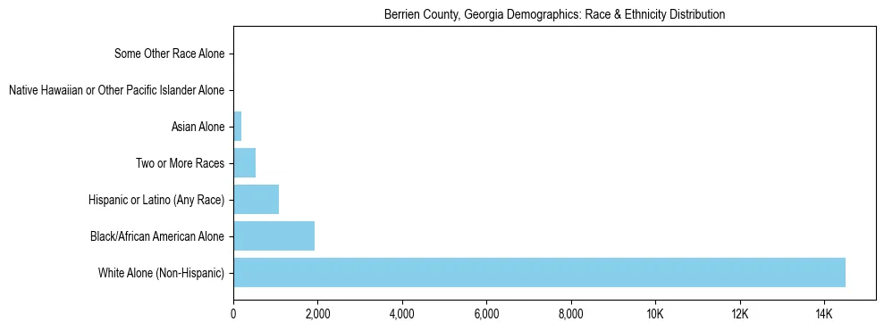 Race and Ethnicity Distribution Chart for Berrien County, Georgia