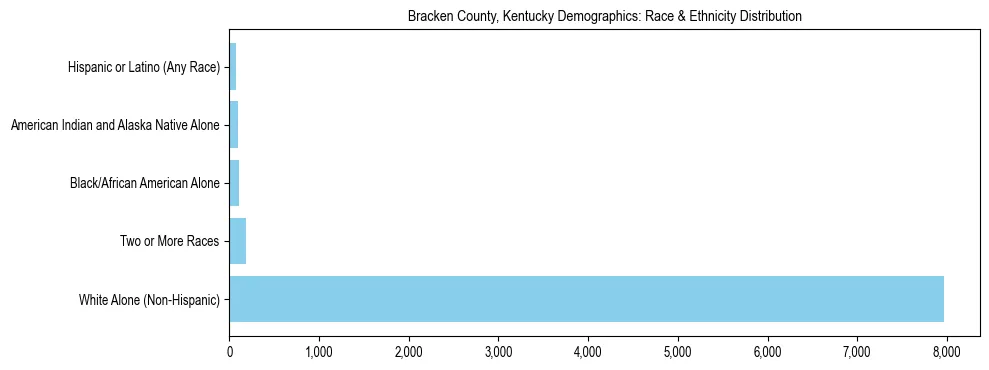 Race and Ethnicity Distribution Chart for Bracken County, Kentucky