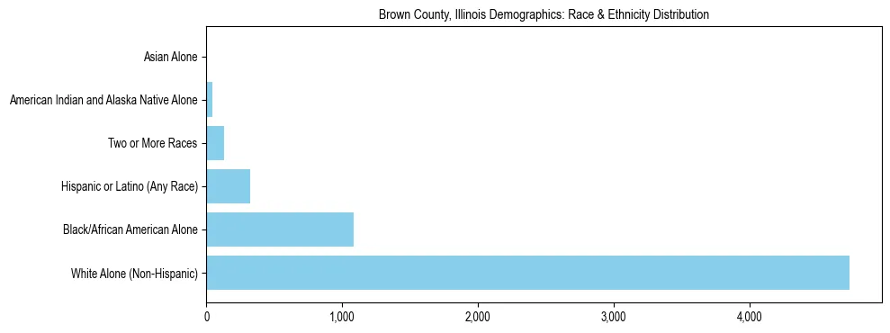Race and Ethnicity Distribution Chart for Brown County, Illinois