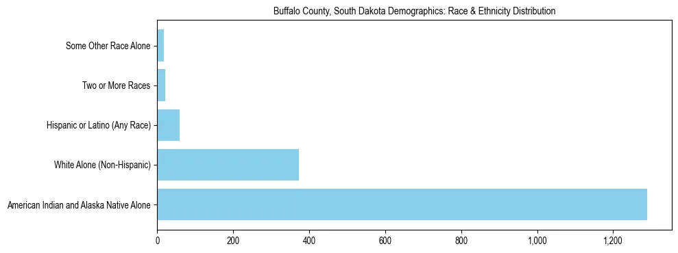 Race and Ethnicity Distribution Chart for Buffalo County, South Dakota