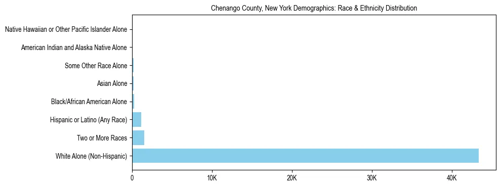 Race and Ethnicity Distribution Chart for Chenango County, New York