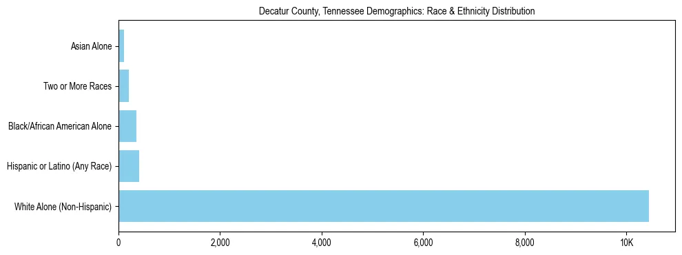 Race and Ethnicity Distribution Chart for Decatur County, Tennessee