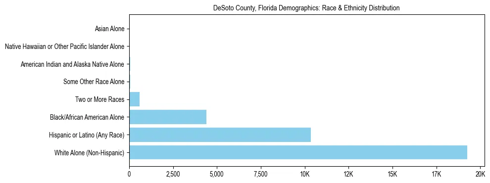Race and Ethnicity Distribution Chart for DeSoto County, Florida