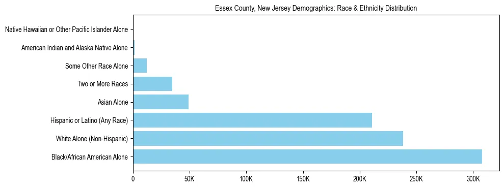 Race and Ethnicity Distribution Chart for Essex County, New Jersey