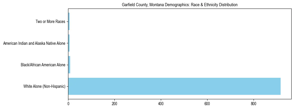 Race and Ethnicity Distribution Chart for Garfield County, Montana