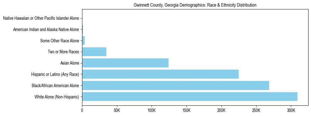Race and Ethnicity Distribution Chart for Gwinnett County, Georgia