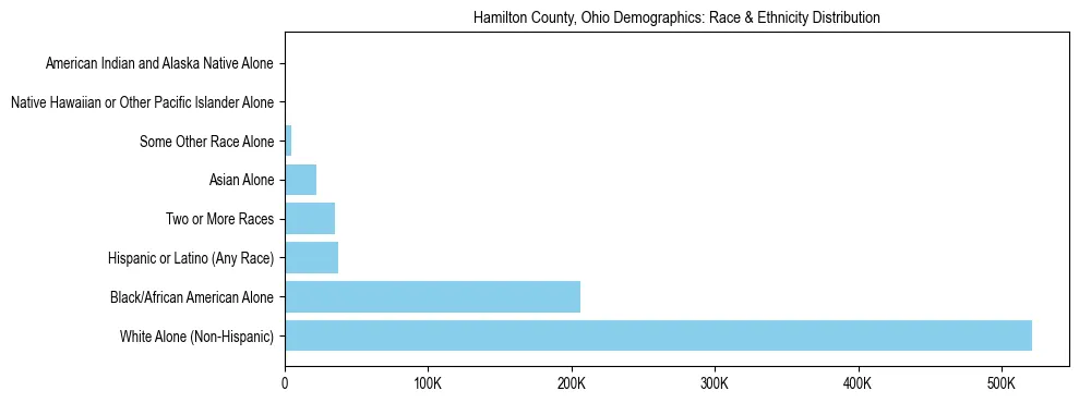 Race and Ethnicity Distribution Chart for Hamilton County, Ohio