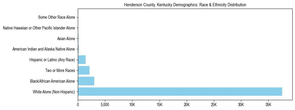 Race and Ethnicity Distribution Chart for Henderson County, Kentucky