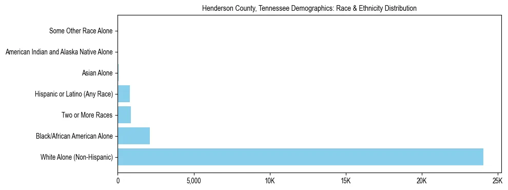 Race and Ethnicity Distribution Chart for Henderson County, Tennessee