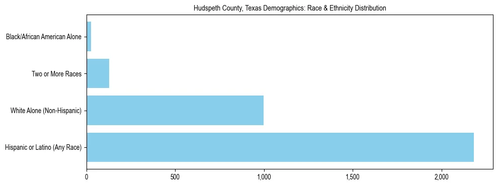 Race and Ethnicity Distribution Chart for Hudspeth County, Texas