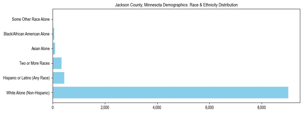 Race and Ethnicity Distribution Chart for Jackson County, Minnesota
