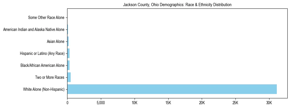 Race and Ethnicity Distribution Chart for Jackson County, Ohio