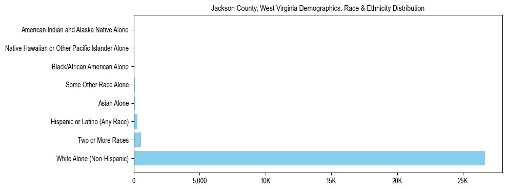 Race and Ethnicity Distribution Chart for Jackson County, West Virginia