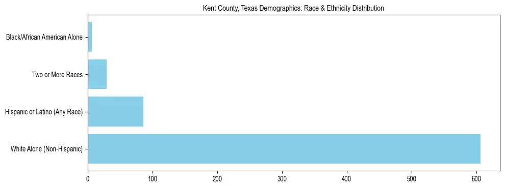 Race and Ethnicity Distribution Chart for Kent County, Texas