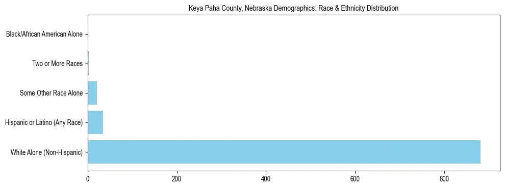 Race and Ethnicity Distribution Chart for Keya Paha County, Nebraska
