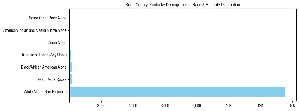 Race and Ethnicity Distribution Chart for Knott County, Kentucky
