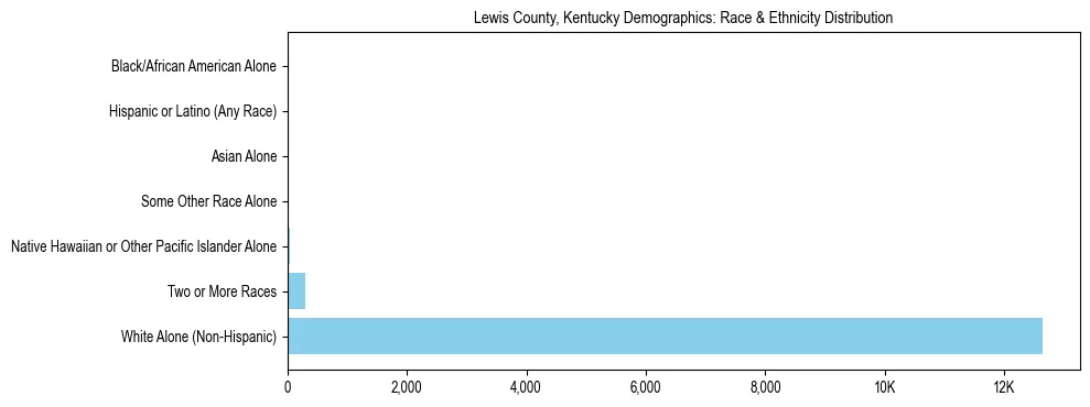 Race and Ethnicity Distribution Chart for Lewis County, Kentucky
