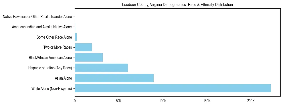 Race and Ethnicity Distribution Chart for Loudoun County, Virginia