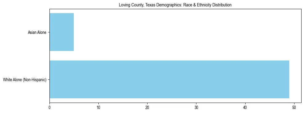 Race and Ethnicity Distribution Chart for Loving County, Texas