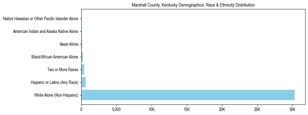 Race and Ethnicity Distribution Chart for Marshall County, Kentucky