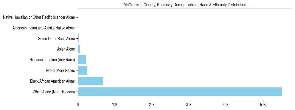 Race and Ethnicity Distribution Chart for McCracken County, Kentucky