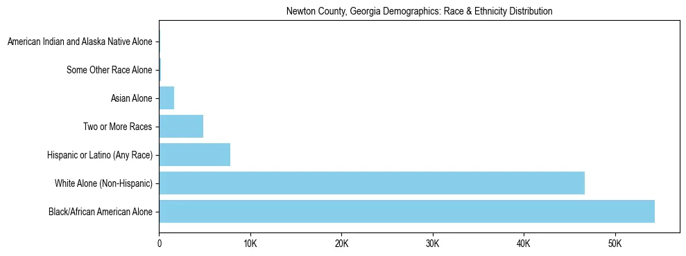 Race and Ethnicity Distribution Chart for Newton County, Georgia
