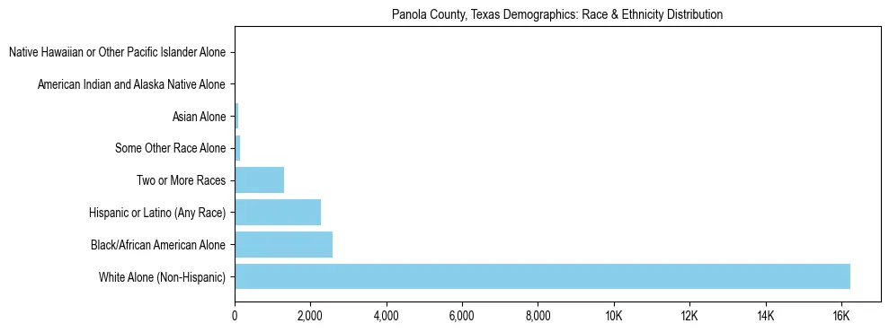 Race and Ethnicity Distribution Chart for Panola County, Texas
