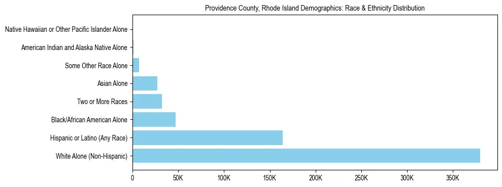 Race and Ethnicity Distribution Chart for Providence County, Rhode Island