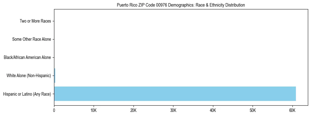 Race and Ethnicity Distribution Chart for Puerto Rico ZIP Code 00976