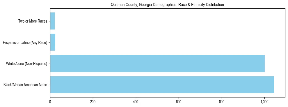 Race and Ethnicity Distribution Chart for Quitman County, Georgia