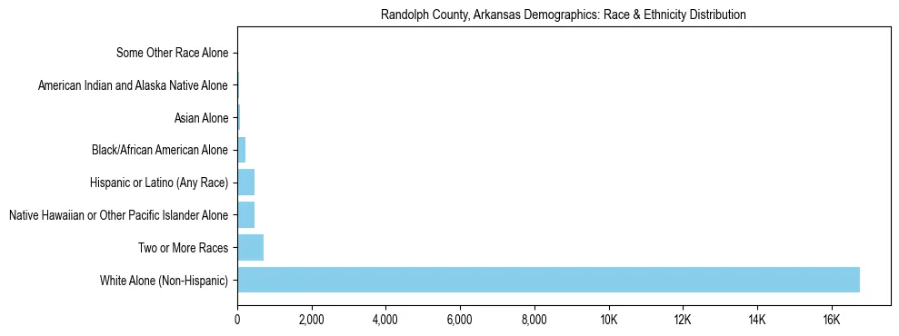 Race and Ethnicity Distribution Chart for Randolph County, Arkansas