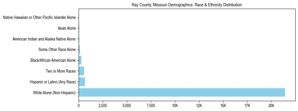 Race and Ethnicity Distribution Chart for Ray County, Missouri
