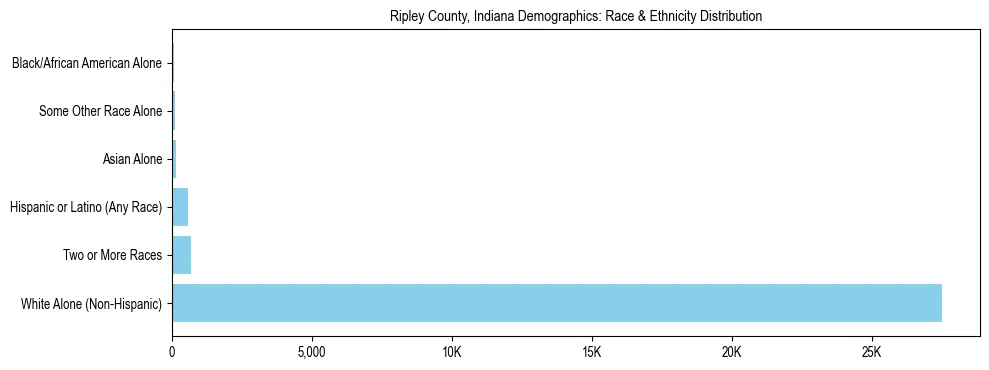 Race and Ethnicity Distribution Chart for Ripley County, Indiana