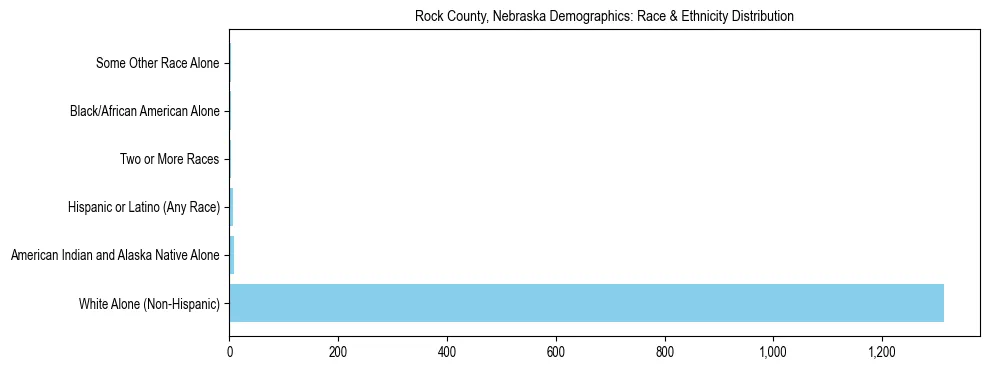 Race and Ethnicity Distribution Chart for Rock County, Nebraska