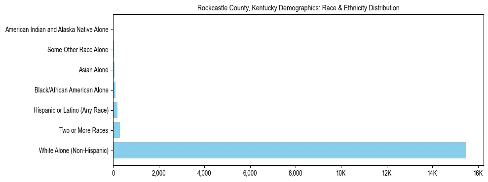 Race and Ethnicity Distribution Chart for Rockcastle County, Kentucky