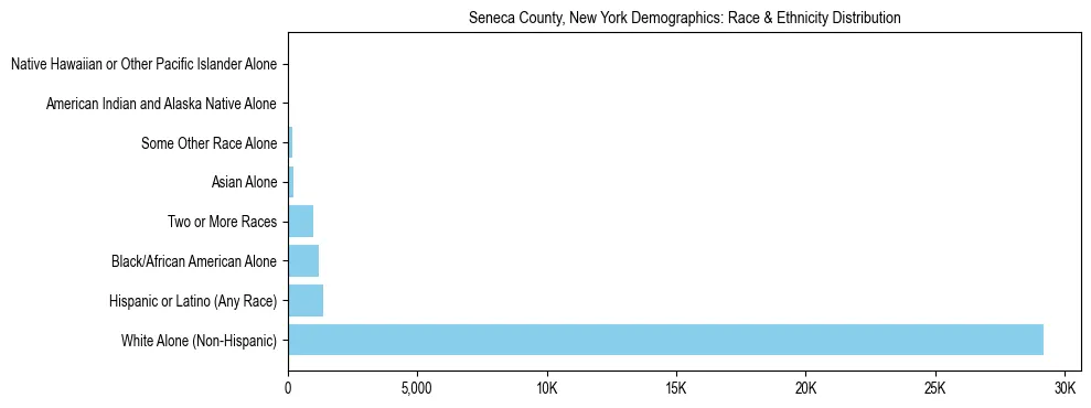 Race and Ethnicity Distribution Chart for Seneca County, New York