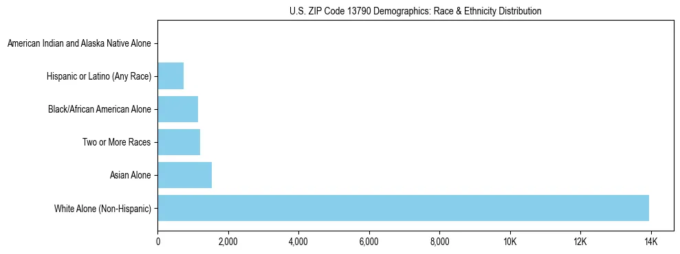 Race and Ethnicity Distribution Chart for US ZIP Code 13790