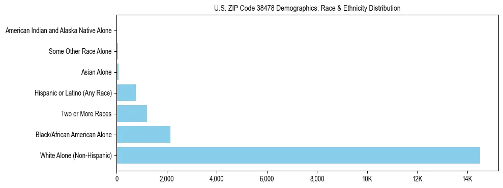 Race and Ethnicity Distribution Chart for US ZIP Code 38478
