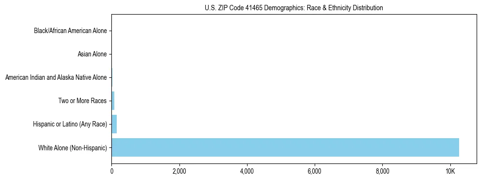 Race and Ethnicity Distribution Chart for US ZIP Code 41465