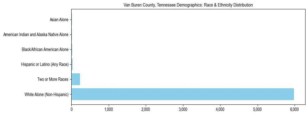 Race and Ethnicity Distribution Chart for Van Buren County, Tennessee