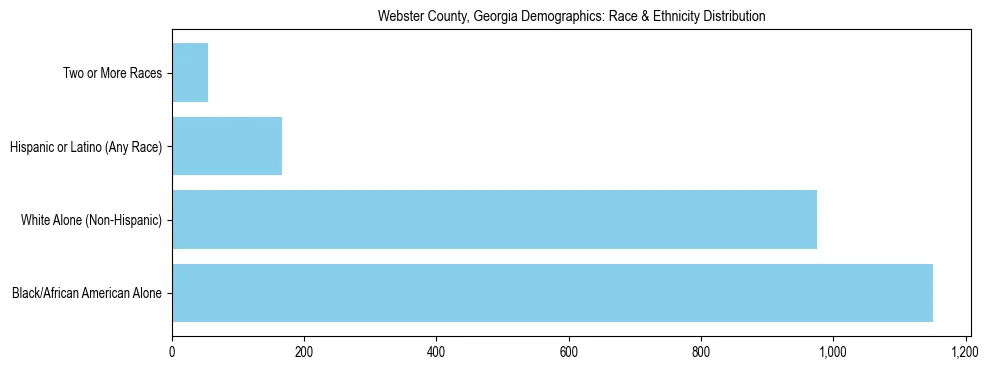 Race and Ethnicity Distribution Chart for Webster County, Georgia