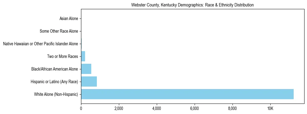 Race and Ethnicity Distribution Chart for Webster County, Kentucky