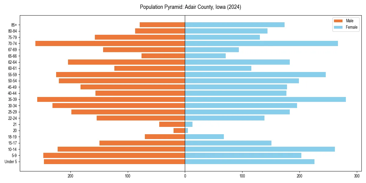 Population pyramid for 