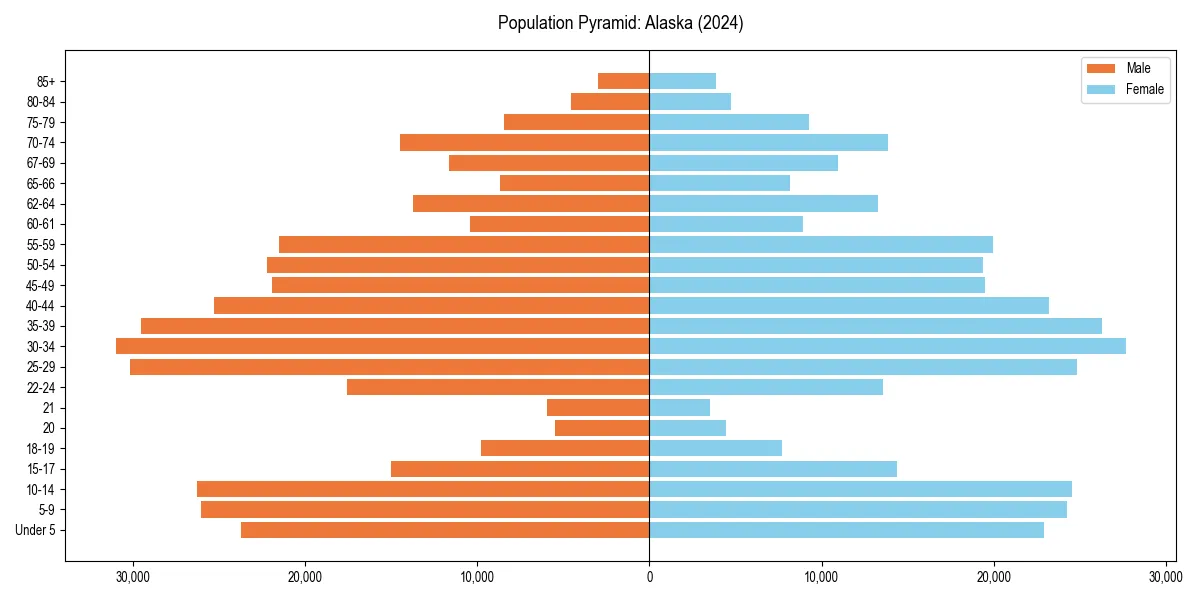 Population pyramid for 