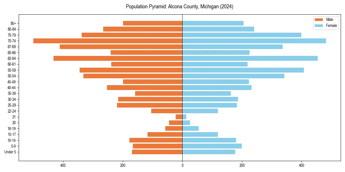 Population pyramid for 