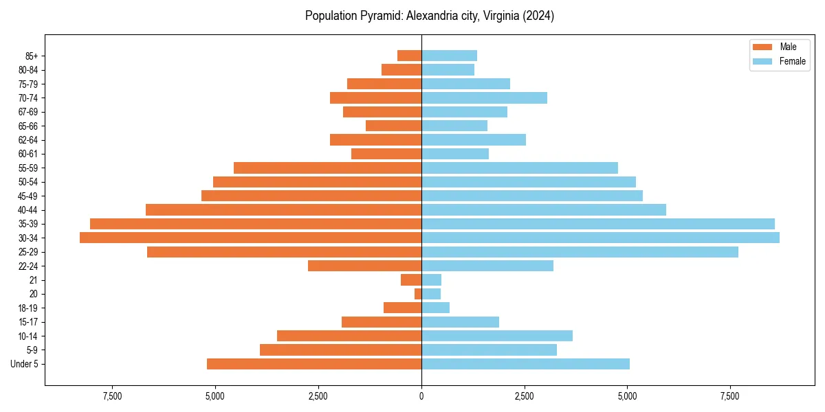 Population pyramid for 