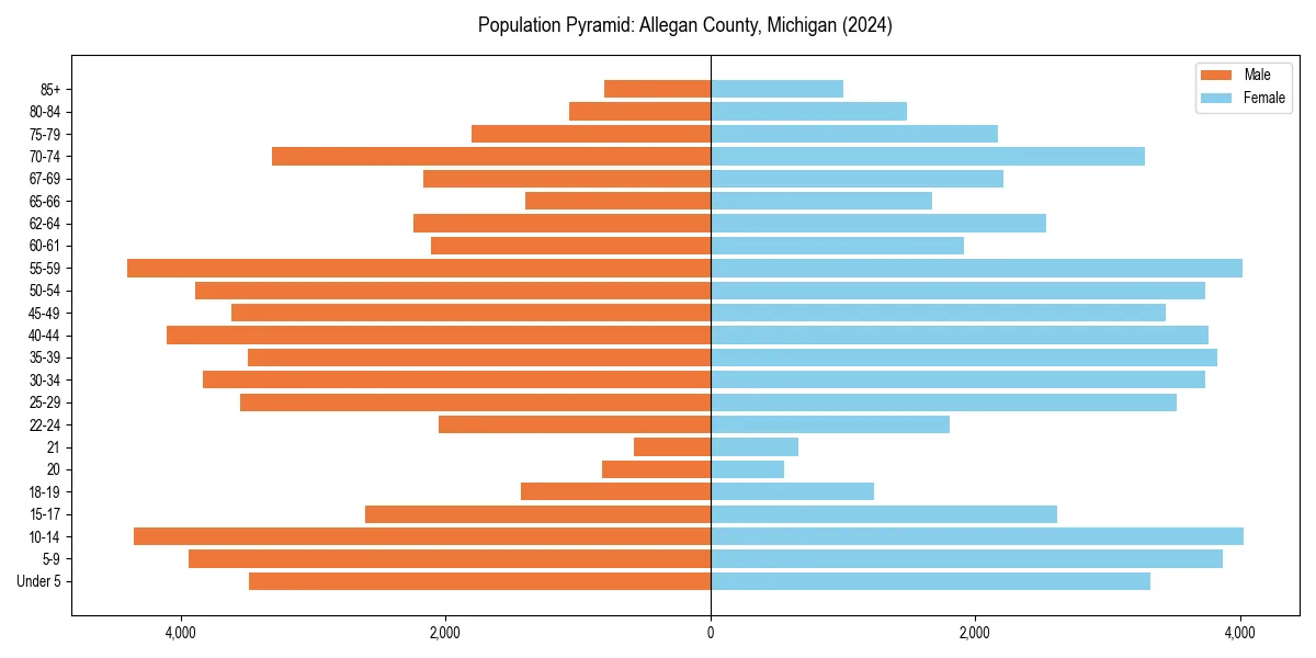 Population pyramid for 
