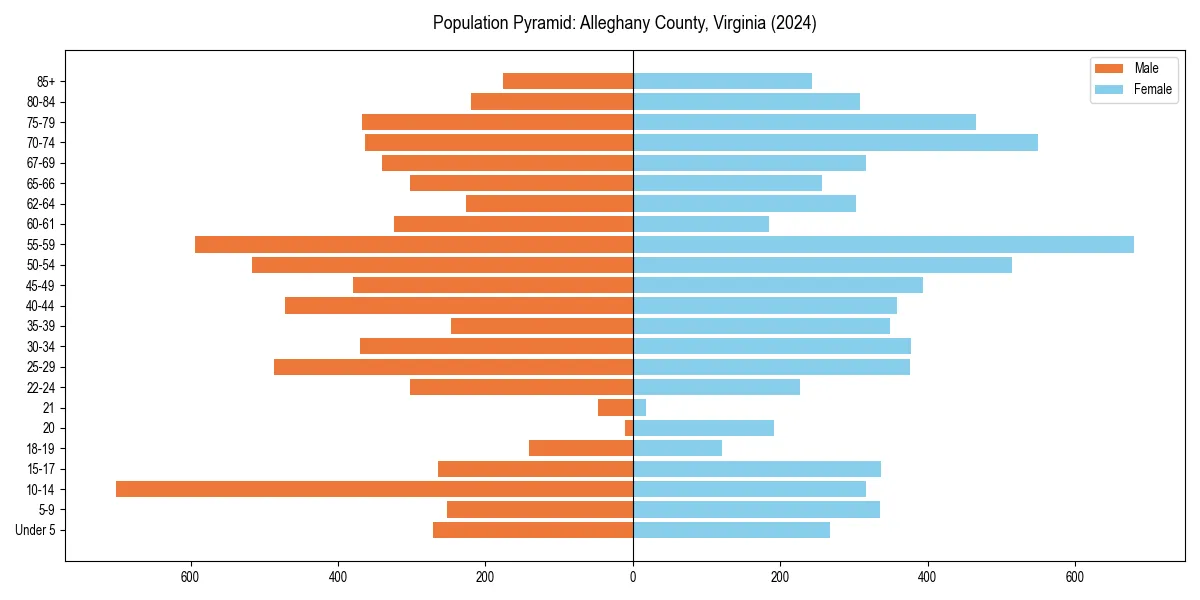 Population pyramid for 