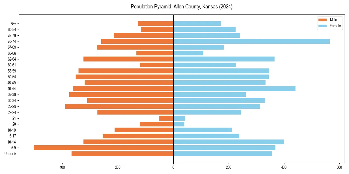 Population pyramid for 