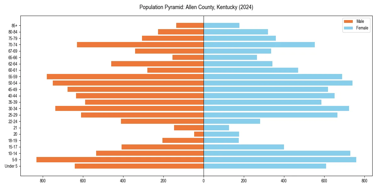 Population pyramid for 